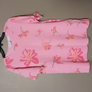 Jaclyn Smith Sport Plus Pink Flowered Blouse Size 1X